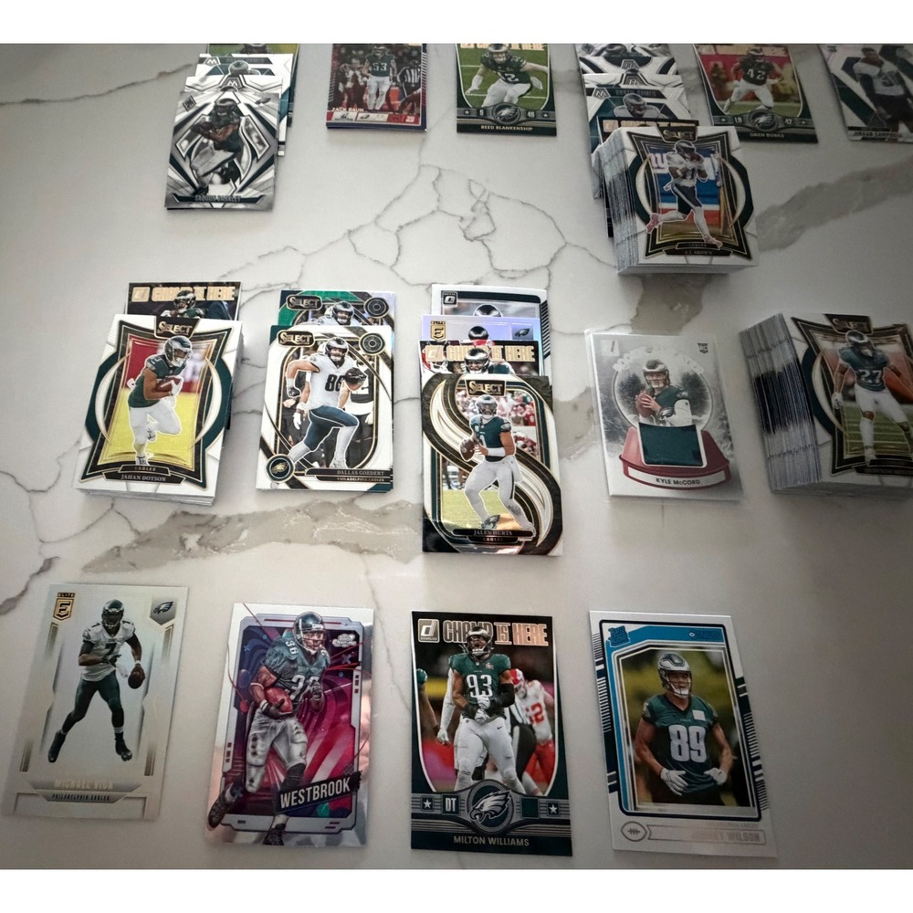 Philadelphia Eagles Football Card Lot (230+) Panini Select Prizm Jalen Hurts - Picture 5 of 8